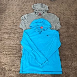 Qty 2 Puma hooded shirts